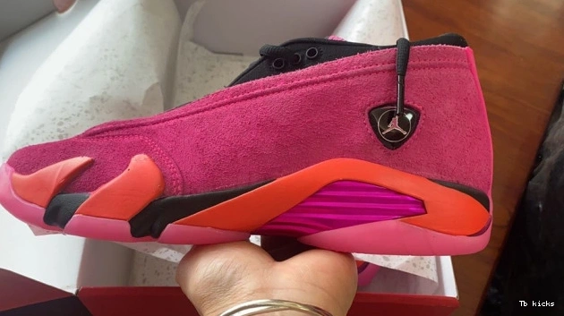 Rep TBK Pink Shocking Retro Jordan 14 DH4121-600 Low (W) 0726